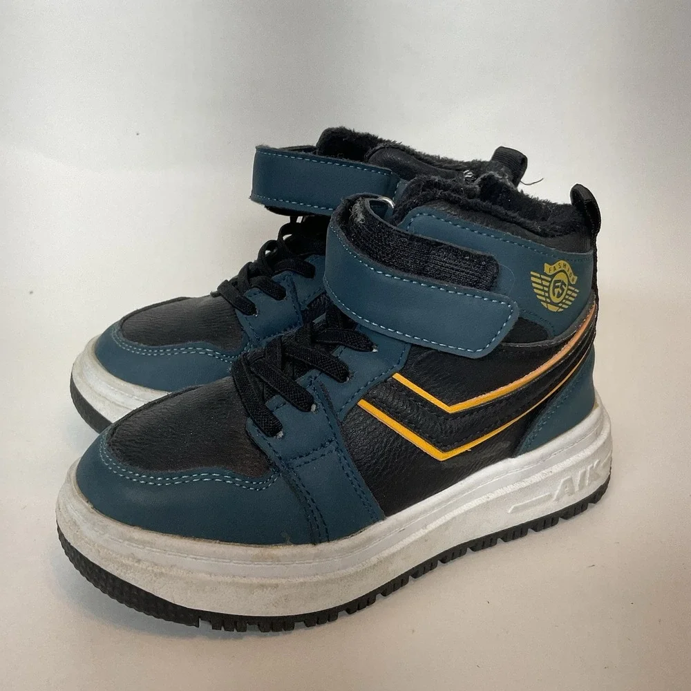 Kids Youth Novice High Winter Snow Boots Kids Size 12 (28)‎ Teal Yellow Black